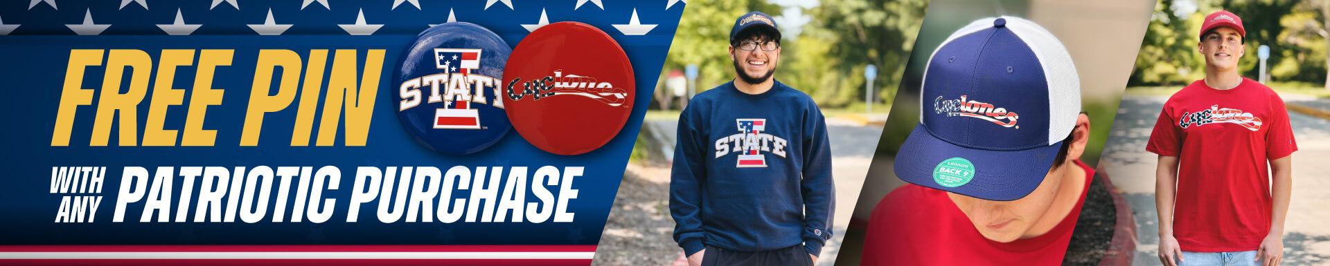 Free Patriotic Pin with any Patriotic Purchase